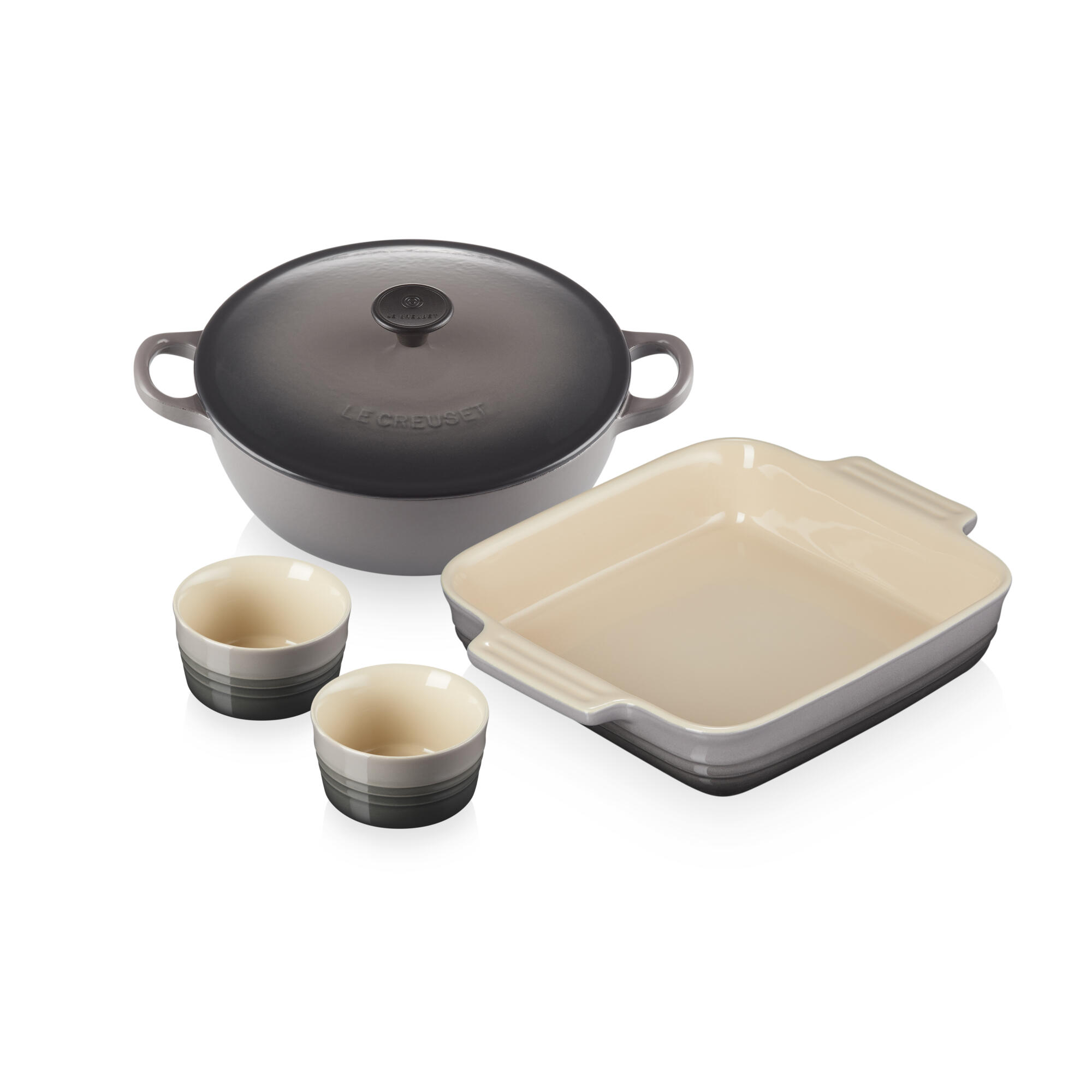 Le Creuset 3 piece cookware set Flint Diss Ironworks Norfolk