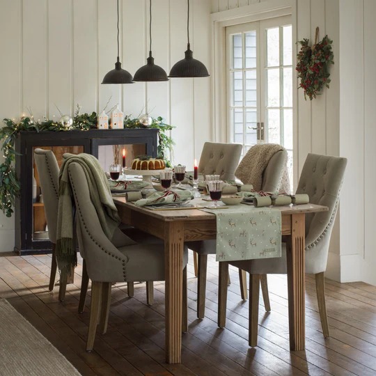 Sophie Allport Christmas Stags Table Runner Diss Ironworks